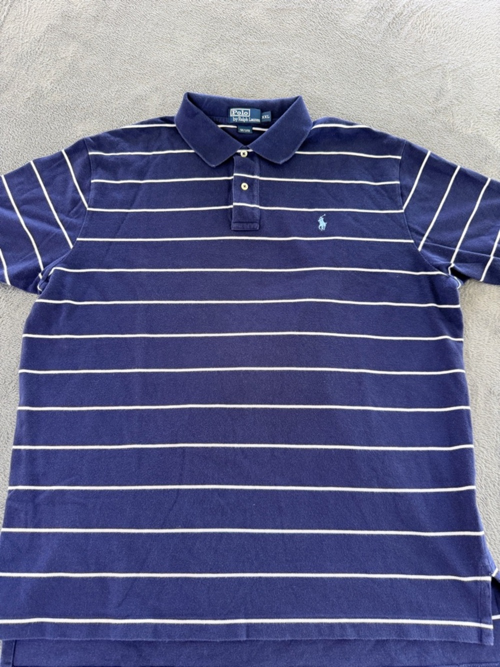 Ralph Lauren Navy Polo with White Stripes